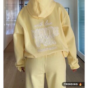 White Fox lemon hoodie
